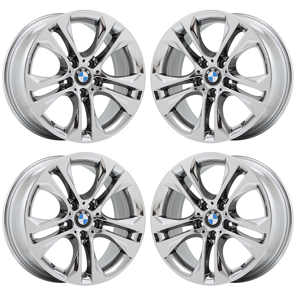 18" BMW X3 X4 Bright Chrome wheels rims Factory OEM set 86099 EXCHANGE